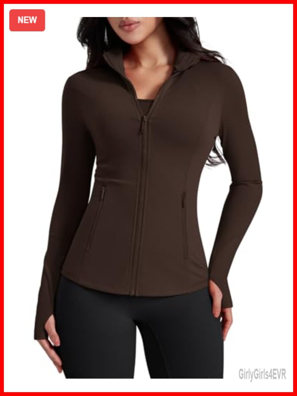 Women's Lightweight Zip Up Workout Jacket Running Gym Top
